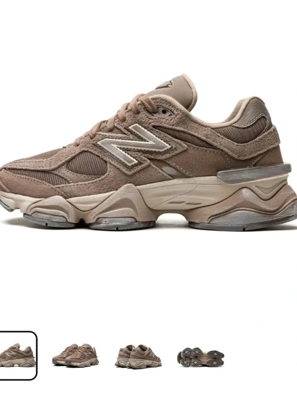 New Balance Men's Taupe Suede Mesh Sneakers